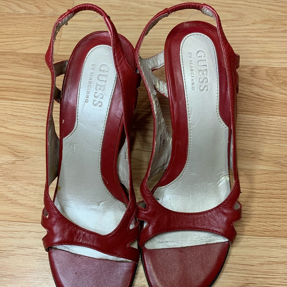Red Guess 2 inch Heels